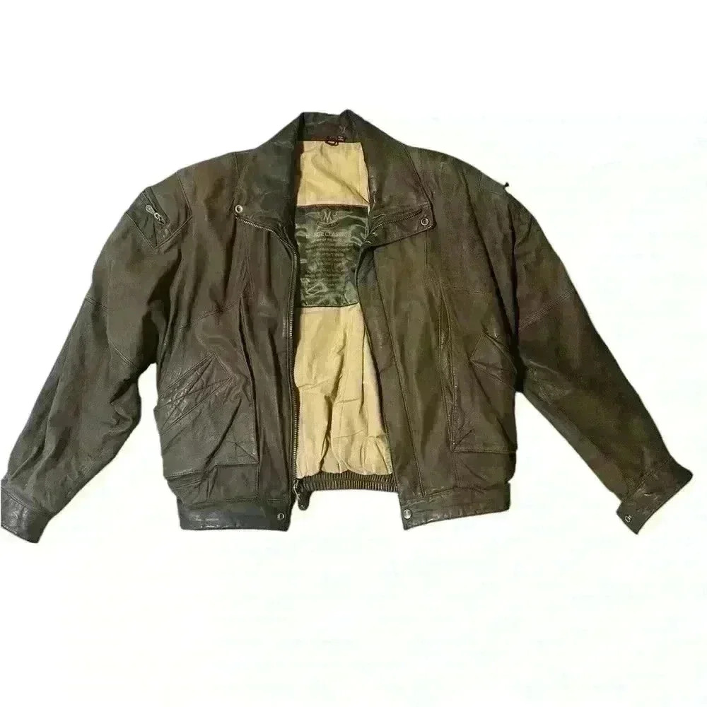 Authentic & Original vintage Mirage Classics leather pilot jacket